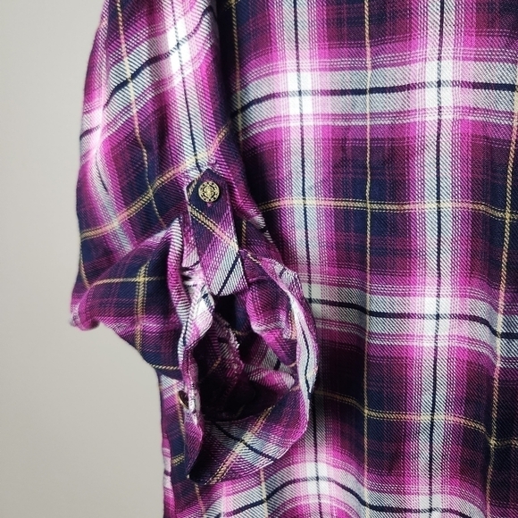 KUT From The Kloth Plaid Shirt Size Small - Picture 5 of 11